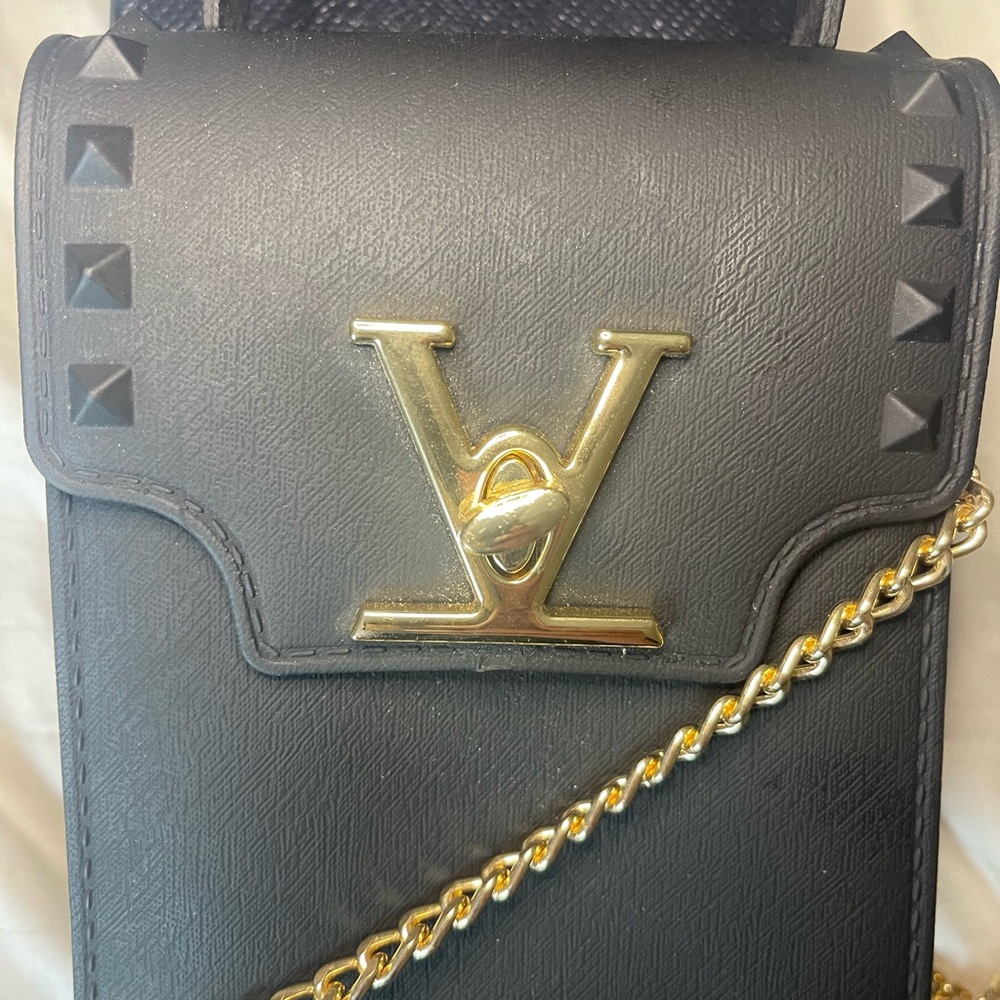 Mini Messenger Jelly Black with Gold crossbody bag - Picture 4 of 5